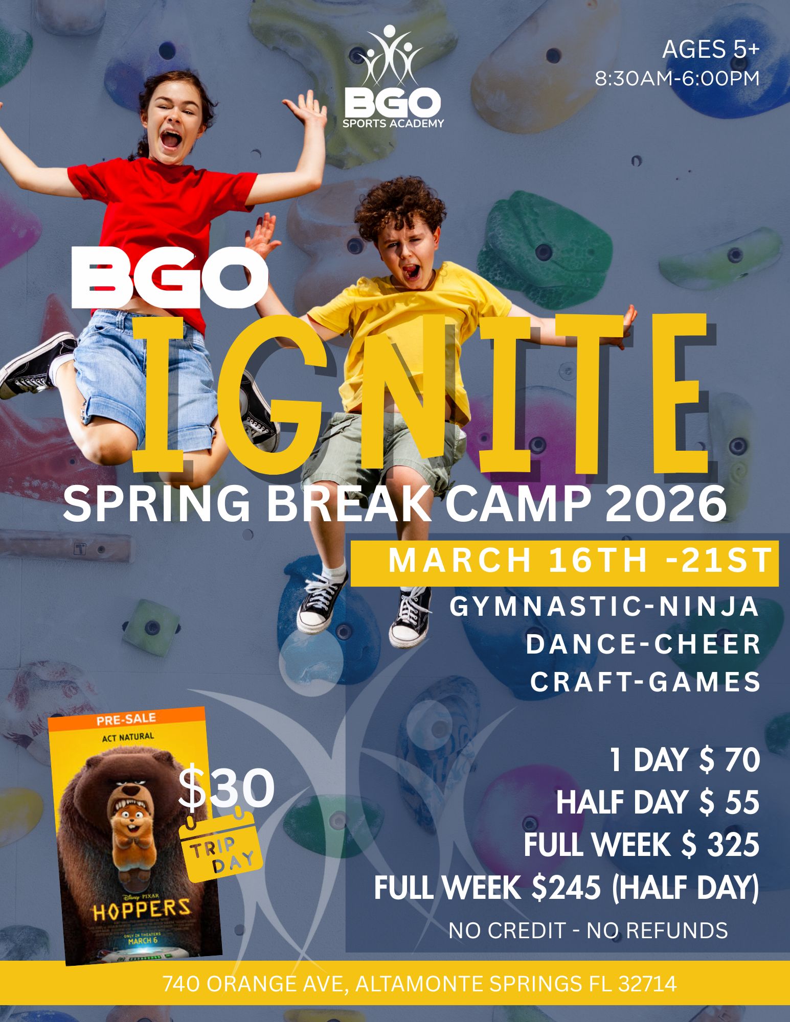 Spring Break Camp 2026 - Brown's Gym